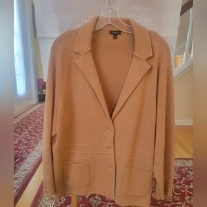 Talbots Camel Button-Up Cardigan